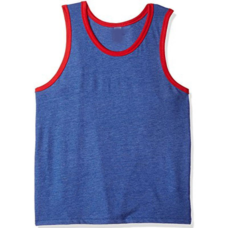 Sweat-Absorbent Breathable Scoop-Neck Hemmed Sports Fitness Casual Vest Custom Summer Bodybuilding Tanktop for Man