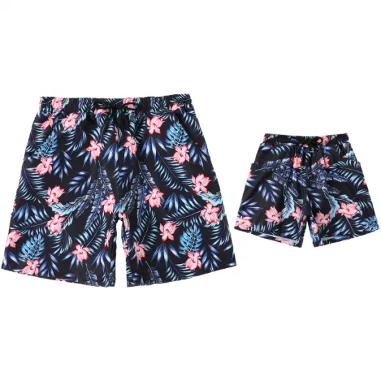 Sommer Familie Kleidung Bademode Vater Sohn Passende Strand Shorts Jungen Hosen